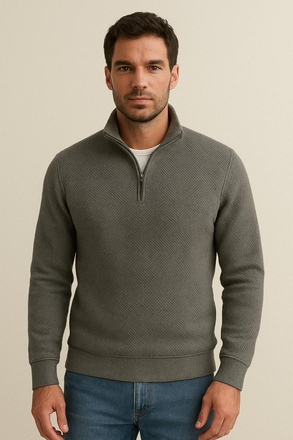 Wygodna bluza z półzamkiem