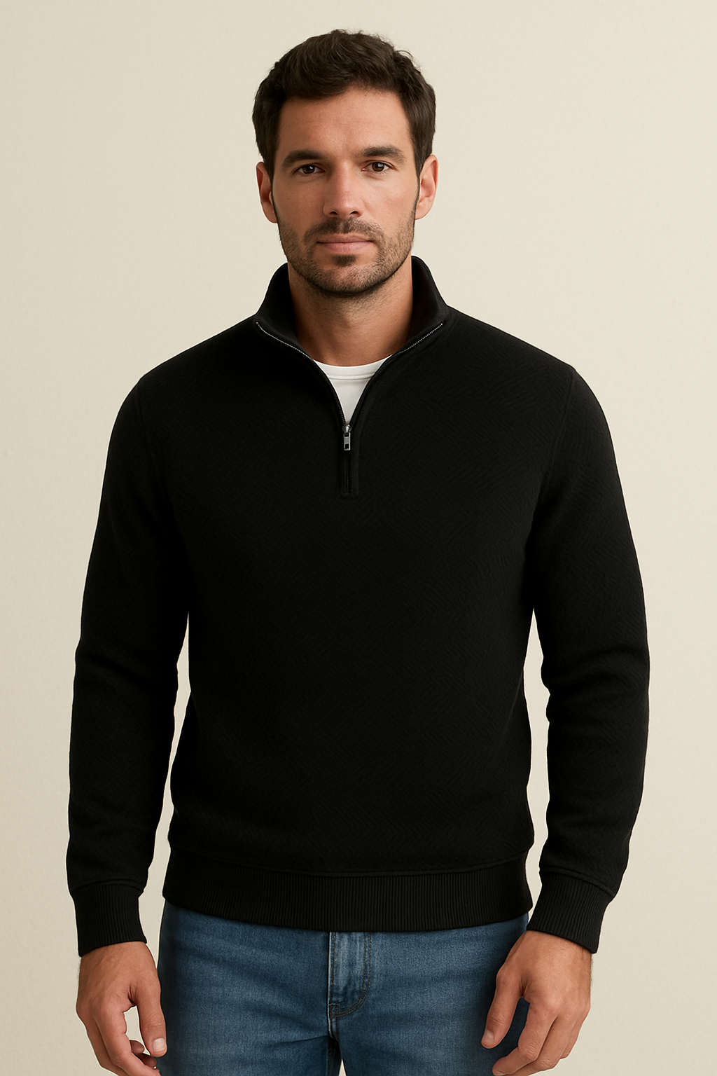 Wygodna bluza z półzamkiem