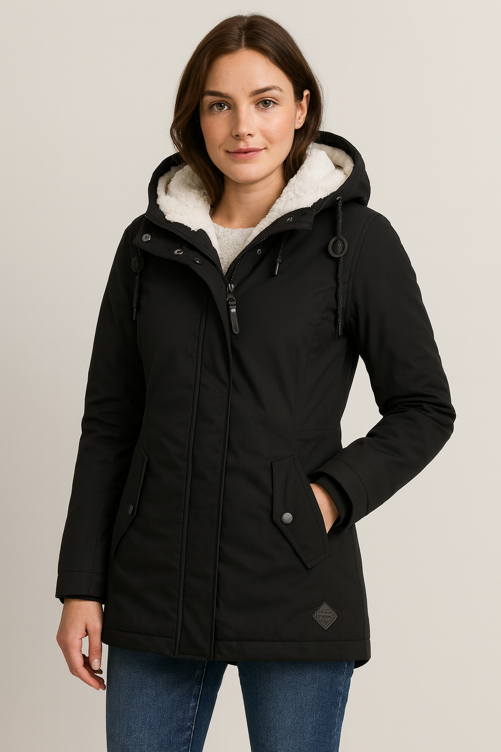 Stylowa kurtka zimowa z luksusową podszewką z polaru