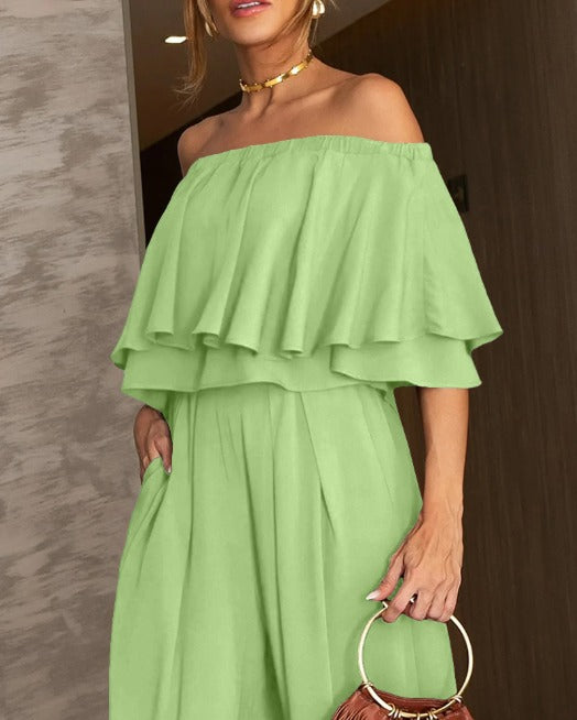 Letni Kombinezon z Odsłoniętymi Ramionami