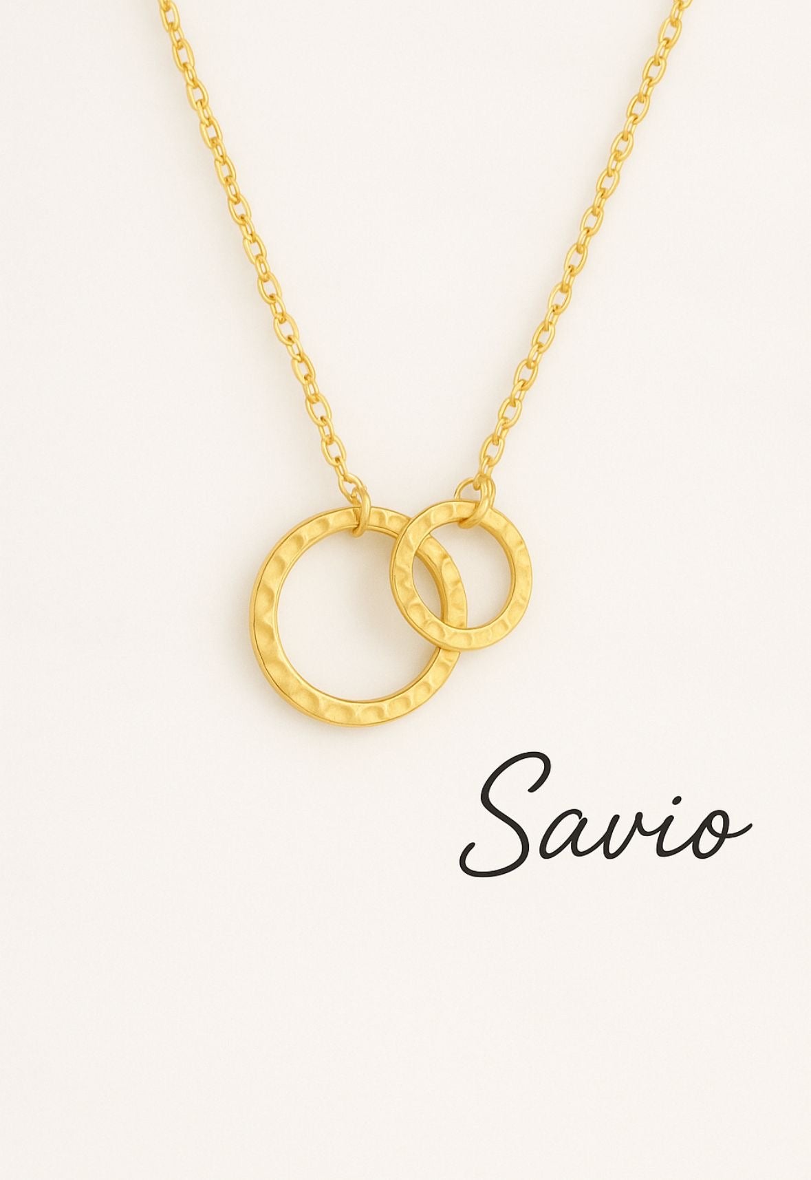 Minimalistyczny Złoty Naszyjnik z Podwójnymi Kółkami